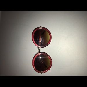 Red Sunglasses with Sparkles (Shaded Tint)